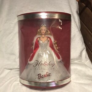 2001 special edition holiday celebration Barbie silver star gown
